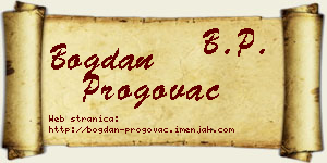 Bogdan Progovac vizit kartica